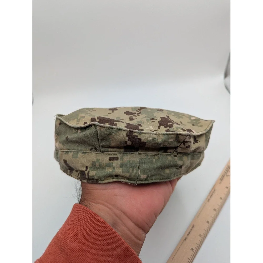 US Navy NWU Type III AOR2 Digital Camo 8 Point Utility Cover Hat Size 7 3/4 PO2